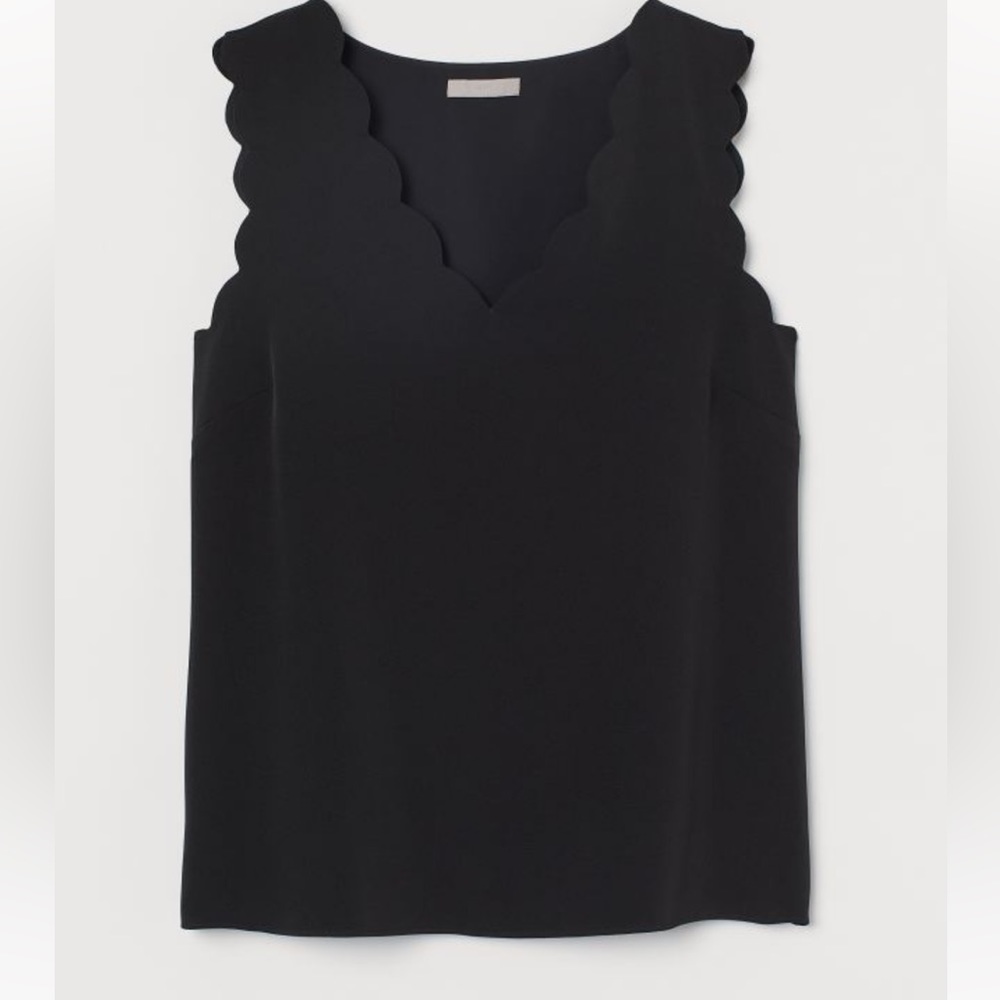 H&M Scalloped Edge Blouse